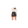 Jupe courte simili cuir noir Paula 